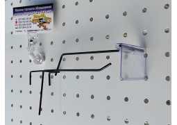 Гачок одинарний на сітку 100мм. с цінникотримачем (чорний)